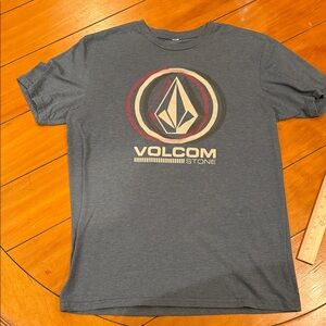 Volcom Gray Short Sleeve Tee with Logo